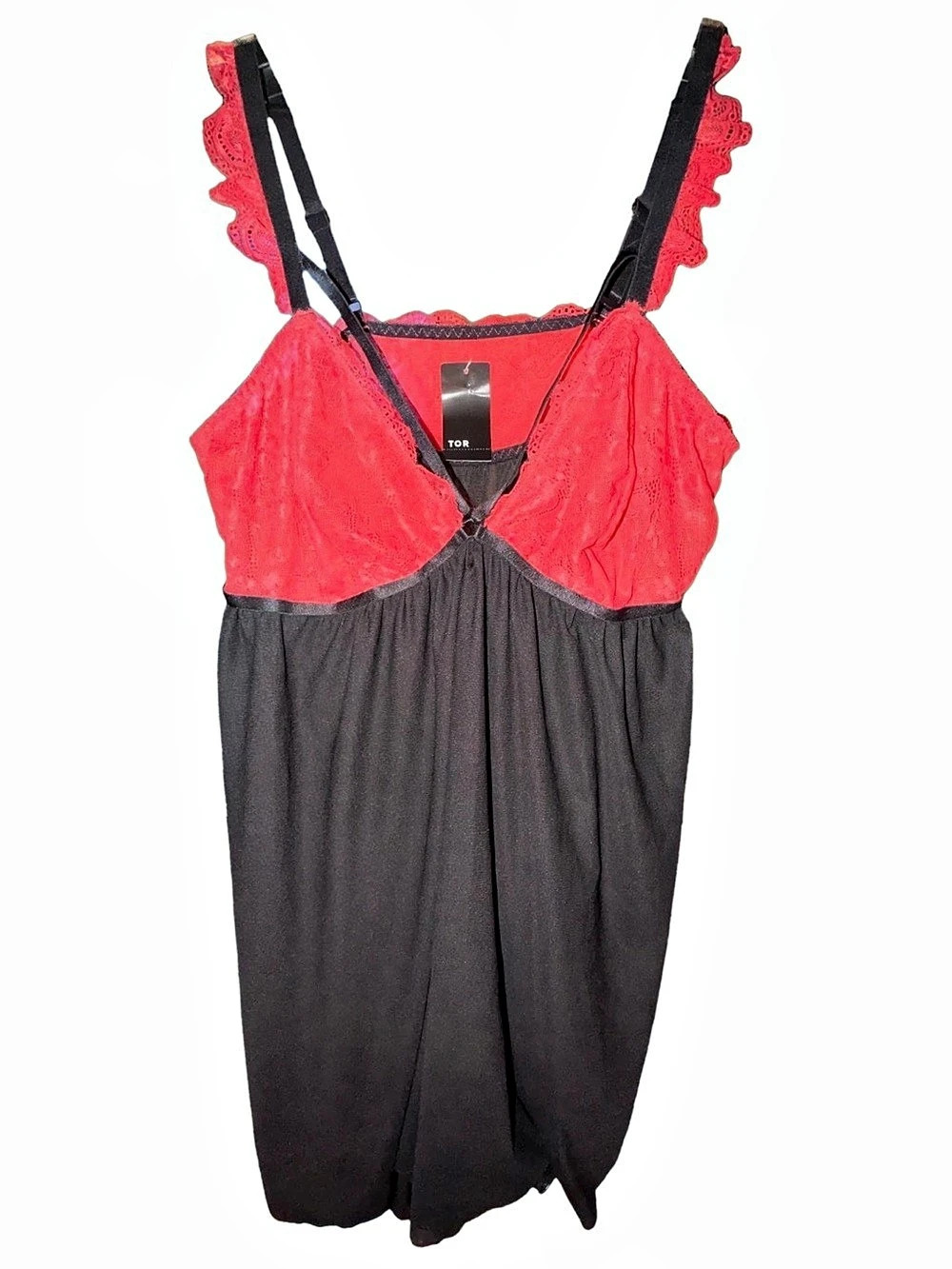 Torrid Red & Black Lace Chemise Size 3X NWT